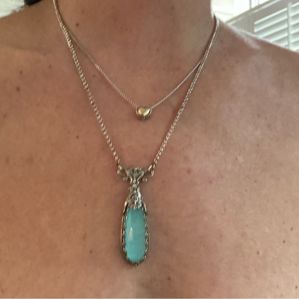 Konstantino Agean Stone Pendant set in sterling silver